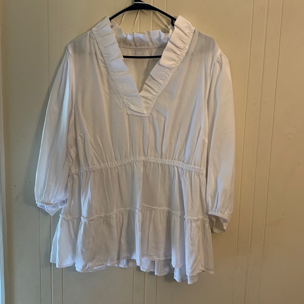 Ruffled 3/4 Blouse